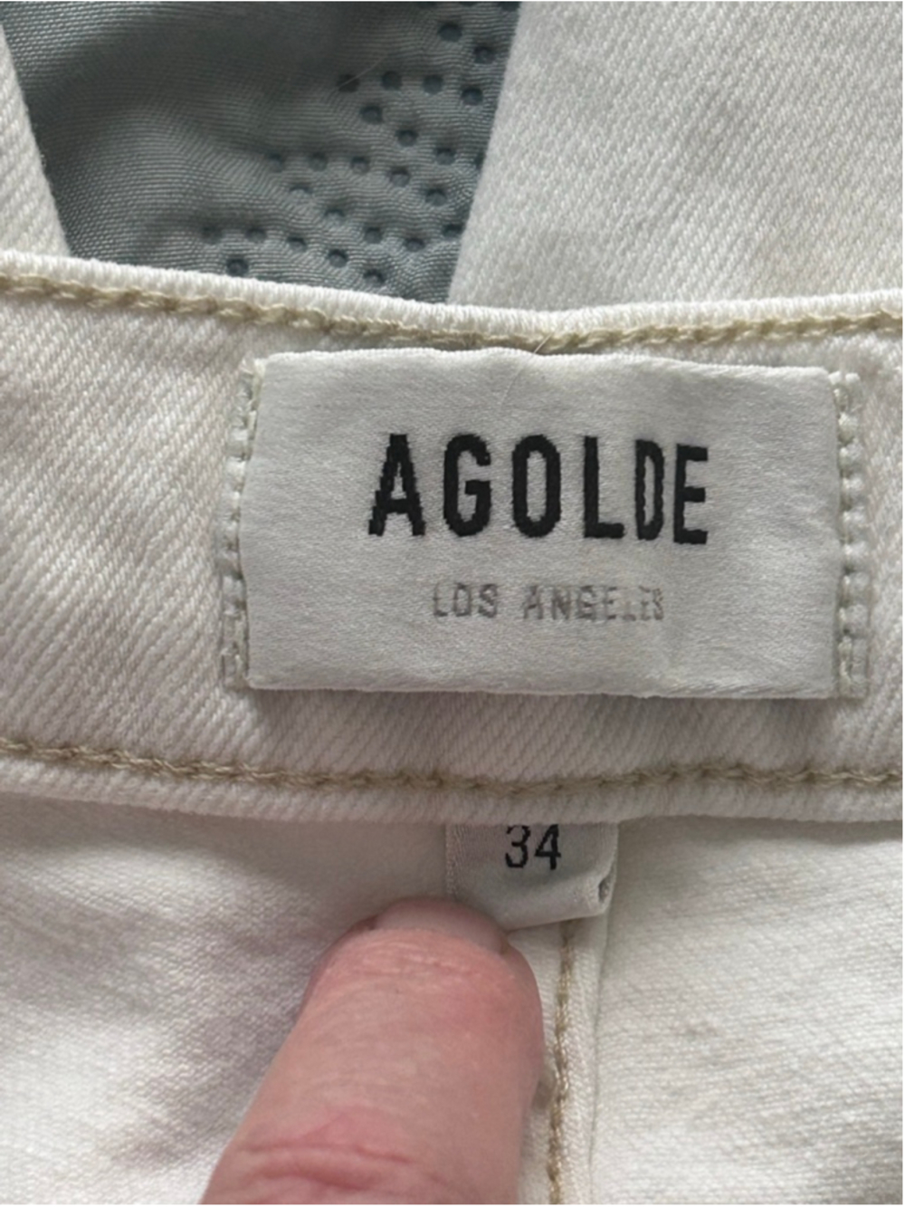 AGOLDE Nico High Rise Slim Crop Jeans White Button Fly Size 34 NWT - Picture 8 of 10